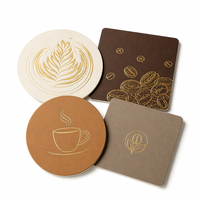 Posavasos de Cartulina Blanca Ecológica de Primera Calidad, Impresión a Doble Cara, Tamaño Personalizado, Logotipo Personalizado para Bares, Cafeterías, Suministro al por Mayor
