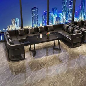 Retro estilo industrial bar cubierta sofá café occidental comercial <span class=keywords><strong>restaurante</strong></span> cafetería bar área de <span class=keywords><strong>descanso</strong></span> mesa de comedor y sillas conjunto - Product Image 5