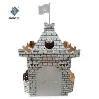 Maßge schneider tes Druckpapier Playhouse Recycelbarer Karton DIY Playhouse Castle für Kinder