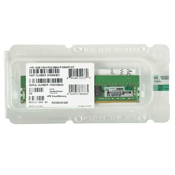 16GB DDR4 1Rx4 PC4-2666V-R Registered Server Memory RAM Smart Kit 815098-B21