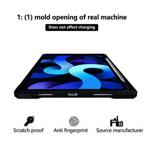 เคสแท็บเล็ตเกราะเหล็ก: หนังที่เป็นมิตรกับผิวเปิด/ปิดเซ็นเซอร์อัจฉริยะมุมพับสามทบสำหรับการพิมพ์และการดู - Product Image 5