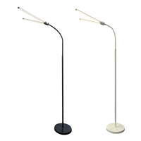 Lámpara LED de pie moderna de doble cabeza, Metal, 3 temperaturas de color, 10 pasos de atenuación, sala de estar Control remoto táctil para, dormitorio, Hotel