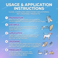 Parfum pour chien 50ml Lavande Éliminateur d'odeurs pour animaux Conditionneur de fourrure soyeuse Écologique Logo personnalisé