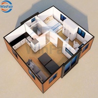 WinFair OEM Prix Bas Villa Conteneur Pliable Modulaire Préfabriquée Portable 20 pieds Maisons Chalet de Luxe Préfabriqués à Vendre