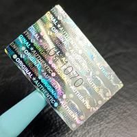 Autocollant d'étiquette holographique de sécurité 3D étanche Laser Void personnalisé avec code à barres inclus