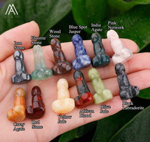 1Inch Đá Quý Mini Dương Vật, Tay Chạm Khắc Crystal Phallus Trang Trí Nội Thất, Bachelorette Quà Tặng Bán Buôn - Product Image 4