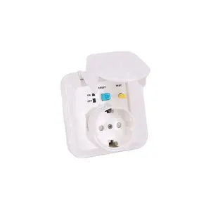 RCCBs incorporated in socket outlets RCD Plug socket RCD09 IP44 Intertek S CE approved