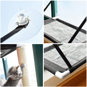 Hamaca transpirable para mascotas, alfombrilla para cama montada en la ventana con ventosa para el hogar, rodamiento para gatitos, salón de 10kg para gatos - Product Image 4