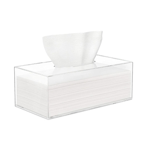 Tissue Dispenser Box Cover Rechthoekige Doorzichtige Acryl Masker Houder Met Magnetische Bodem Droger Vel Houder Voor Badkamer, Tafel