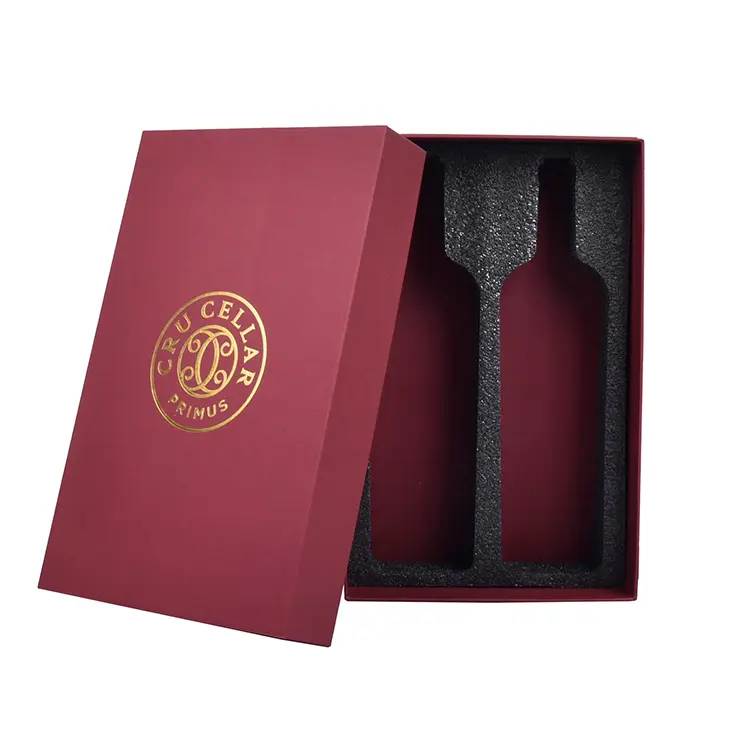 Confezione regalo magnetica per vino con chiusura pieghevole di lusso con Logo personalizzato all'ingrosso