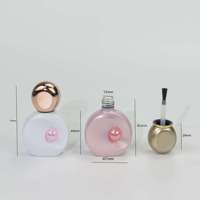 Botol Kaca Matte Pink Putih 12ml Harga Pabrik Kemasan Botol Kutek Gel Logo Kustom Botol Mewah Kosong Sablon