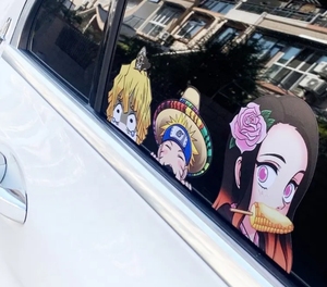Nuevo diseño personalizado <span class=keywords><strong>familia</strong></span> dibujos animados coche ventana cuerpo <span class=keywords><strong>pegatinas</strong></span> fuerte adhesivo impermeable extraíble vinilo calcomanías con impresión UV - Product Image 5