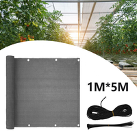 Filet d'ombrage agricole gris densifié et épaissi en plastique HDPE, pare-soleil portable pour cour et balcon, résistant au vent