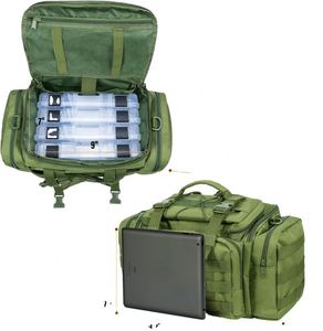 Bolsa de Pesca Impermeable de 40L de Fábrica BSCI con 5 Cajas de Aparejos Incluidas, Kit de Pesca con Correa de Hombro Acolchada - Product Image 2