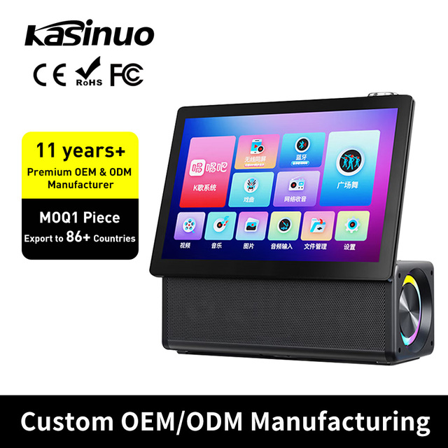 14.1 Inch Karaoke Speaker with Screen Touch Control WIFI Speaker Party Speaker Home Dual Microphone, Karaoke