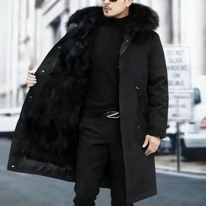 Nouvelle Arrivée Hiver Manteau Doudoune <span class=keywords><strong>Homme</strong></span> Mi-long avec Doublure Amovible en Fausse Fourrure de Vison Sehe Fashion - Product Image 3