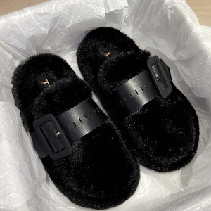 Chanclas de oso de peluche Unisex para mujer, chanclas de moda para invierno y otoño para zapatillas acolchadas desechables para el hogar, Hotel para hombres - Product Image 2