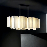 Lampe suspendue en acrylique rétro nordique, source de lumière LED, cadre en fer, pour salle à manger, salon, comptoir de bar, lustre