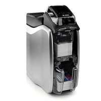 Printer Kartu ID Plastik PVC Zebra ZC300 Asli, Mesin Sublimasi Dua/Satu Sisi, Pencetakan Bisnis, Kartu Lencana Pelajar