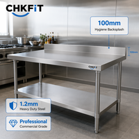 Mesa de Trabajo Industrial de Acero Inoxidable 201 304 para Cocina de Restaurantes, Equipo de Cocina, Mesa de Trabajo Multifuncional