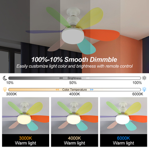 E022 E26/E27 LED quạt trần ánh sáng hiện đại hoa thiết kế Dimmable điều khiển từ xa AC động cơ - Product Image 3