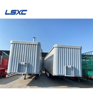 Semi-remorque de <span class=keywords><strong>camion</strong></span> à rideau latéral de grande capacité de 92m * 3 pour le <span class=keywords><strong>transport</strong></span> de marchandises générales et de matériaux de construction en acier - Product Image 3