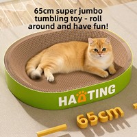 Griffoir pour chat en carton ondulé, résistant à l'usure, respectueux de l'environnement, sans revêtement, jouet pour chat, extra large, luxe, pour intérieur, pour tous les chats