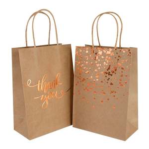 Sacs en papier kraft blanc personnalisés KM 2024 avec logo imprimé et poignée - Product Image 3