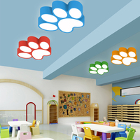 Plafonnier motif patte avec design griffe coloré 36W 64W LED suspension pour animalerie maternelle salle de classe éclairage