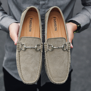 Mocasines Casuales de Cuero de Lujo para <span class=keywords><strong>Hombre</strong></span>, Zapatos Planos Sin Cordones para <span class=keywords><strong>Hombre</strong></span>, Mocasines de Gamuza Marrón para <span class=keywords><strong>Hombre</strong></span>, Zapatos para <span class=keywords><strong>Hombre</strong></span> con Logotipo Personalizado - Product Image 3