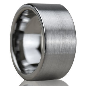 배송 브러시 광택 남성 링 <span class=keywords><strong>12mm</strong></span> 텅스텐 링 높은 폴란드어 파이프 컷 웨딩 밴드 링 읽기 - Product Image 1