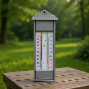 เทอร์โมมิเตอร์ TFA Dostmann Max Min ขนาด 23 ซม. สีเทา สำหรับใช้งานภายนอกและภายในอาคาร - Product Image 3