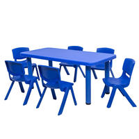 Ensemble de table et de chaises en plastique coloré pour enfants, pour la maternelle, la crèche et la salle de classe