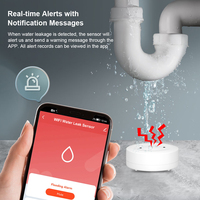 Capteur de fuite d'eau Tuya WIFI avec sirène Mini alarme d'eau Wifi capteur de détection de fuite de salle de bain 80db capteur d'inondation sécurité à domicile