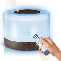 Diffuseur d'arôme d'air pour le bureau, appareil silencieux à air ultrasonique de 500ml, avec 7 couleurs de led, aromathérapie, portable, prix d'usine
