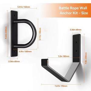 Soporte de Pared para Cuerdas de Gimnasio, Kit de Gancho para Organización y Almacenamiento de Cuerdas de Entrenamiento, Soporte de Pared para Cuerdas de Fitness - Product Image 2