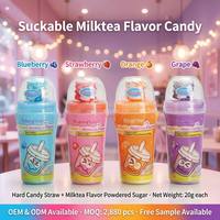 Nouveauté Bonbons Sucables Saveur Thé au Lait 20g Bonbons Durs avec Sucre en Poudre 4 Saveurs Jouets Sucrés pour Enfants Cadeau Vente en Gros