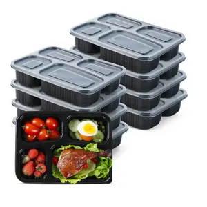 Microwave Safe PP Plastic Bowls 1400ml Container With Lids