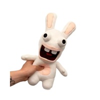 Peluche Lapin Fou en Polyester Lehman – Jouet Amusant Lapin aux Longues Oreilles et Visage Souriant – Cadeau Idéal pour Enfants