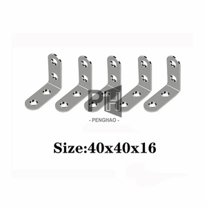 Esquina Brace Heavy Duty Acero inoxidable cepillado L Soportes Junta Madera Mesas Tocadores Soportes de ángulo recto con tornillos - Product Image 6