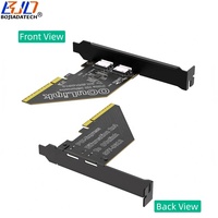 PCI-E 4.0 8X ke 2 * Oculink SFF-8612 Konektor Adaptor Kartu Ekspansi Riser Motherboard Mendukung Bifurkasi PCIe X4x4x4x4
