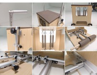 Chaise de Pilates en bois d'érable stable pour fitness, équipement multifonctionnel commercial pour cours d'entraînement privé et usage domestique intérieur, pour le remodelage corporel