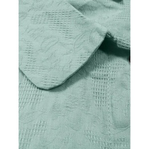 Women's Linen Shirt Purple Peter Pan Collar Button Down Casual Loose Fit Spring Summer Top - Product Image 5