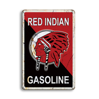 Letreros Metálicos de Gasolina Personalizados al por Mayor, Estilo Retro Vintage, Pósters Metálicos de Gasolina para Motocicletas para Publicidad