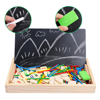 Caja de aprendizaje de computación Digital multifuncional matemáticas niños contando caja de palo cálculo juguetes de matemáticas de madera para KI