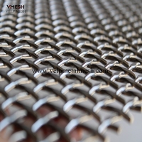 Maille de fil métallique tissé en acier inoxydable décorative architecturale populaire pour portes d'armoires et rideaux