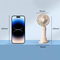 Mini ventilateur portable rechargeable haute vitesse 1200mAh type-c Ventilateur de table portable multifonction à faible bruit pour application de voiture