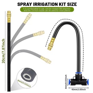 Kit de riego por goteo ajustable de 70 pies, sistema de microaspersión para jardín e invernadero, flexible, fácil de instalar, conexión rápida - Product Image 3