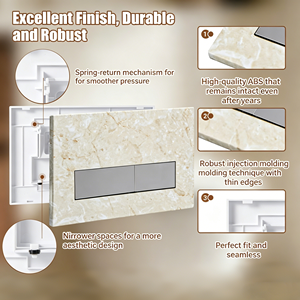 Placa de descarga de inodoro de doble descarga, botón de descarga de cisterna oculta de ABS, accesorio de baño suspendido compatible con Geberit - Product Image 2