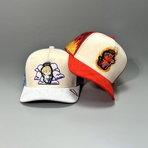 Gorra de Camionero de Béisbol de 5 Paneles de Gamuza con Parche Bordado y Logotipo Personalizado para Hombre 2024 - Product Image 3